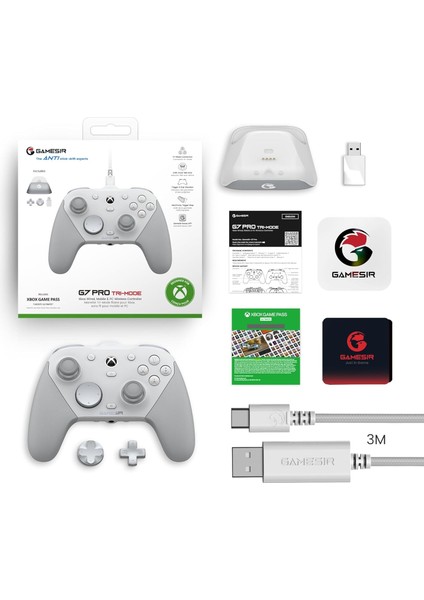 G7 Pro 3 Mod Kablolu Tmr Sticks, Hall Effect Analog Controller Xbox Series X|s, Xbox One, Android ve Windows Beyaz fiyatları