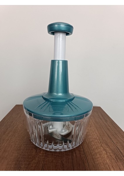 3 Bıçaklı Paslanmaz Çelik Basmalı El Rondosu Bas Kes Manuel Sebze Meyve Doğrayıcı Mavi Renk fiyatları