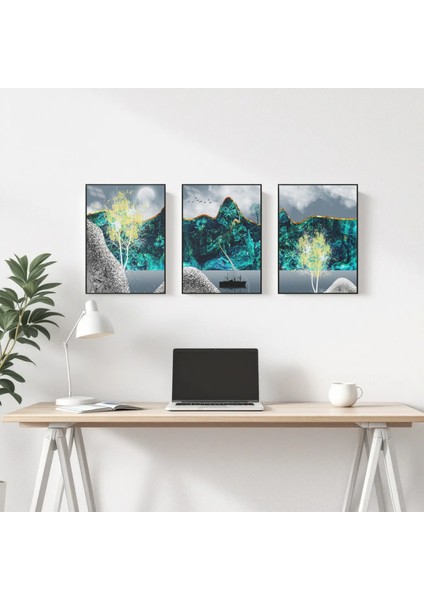 :temperli Cam Üçlü Set Tablo, Tablo, Üçlü Tablo, Uv Baskı, Cam Tablo, 3’lü Set, CUT019 fiyatları
