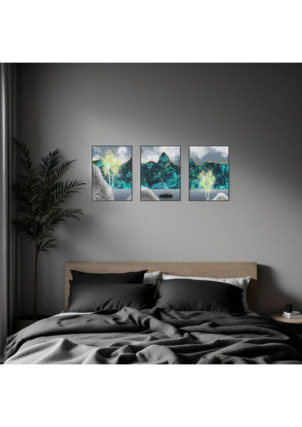 :temperli Cam Üçlü Set Tablo, Tablo, Üçlü Tablo, Uv Baskı, Cam Tablo, 3’lü Set, CUT019 indirimleri