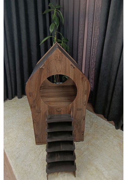 3xl Kedi Evi – Kahverengi, Iki Katlı, Merdivenli, Mdf, 91×92×52 cm indirimleri