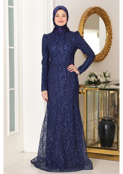 Büyük Beden Gliten Tesettür Abiye Tuana