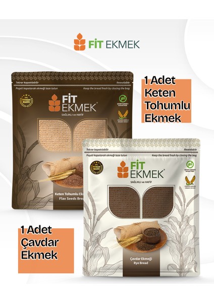 Çavdar Lavaş Ekmeği 300GR ve Keten Tohumlu Lavaş Ekmeği 300GR