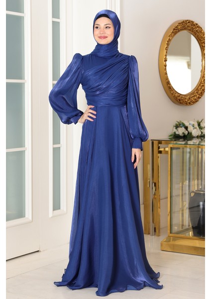 Omuz Detaylı Bahar Tesettür Büyük Abiye