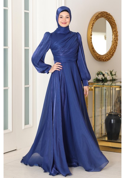 Omuz Detaylı Bahar Tesettür Büyük Abiye fiyatları