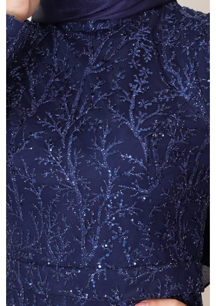 Büyük Beden Gliten Tesettür Abiye Tuana modelleri