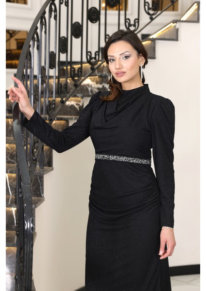 Şık Taş Detaylı Dilara Tesettür Abiye