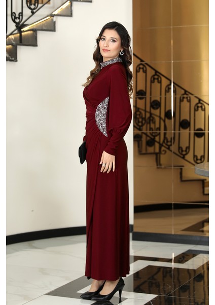 Taş Detaylı Lavinni Tesettür Abiye Elbise fırsatları