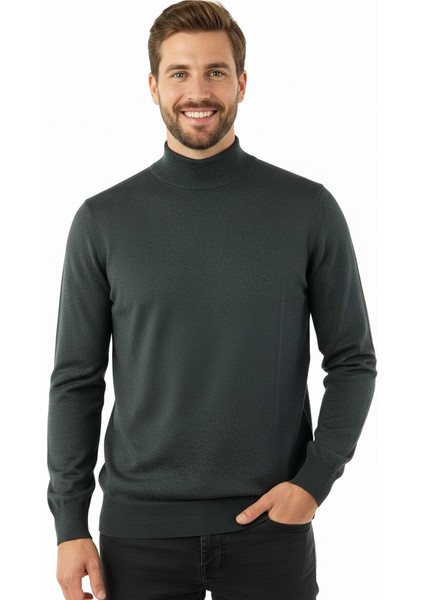 Erkek Kazak Balıkçı Yaka Yün Tarzı Dokuma Klasik Model Tam Kalıp fiyatları