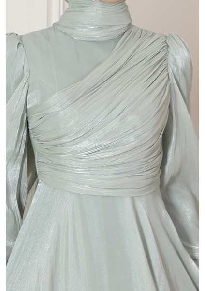 Omuz Detaylı Bahar Tesettür Büyük Abiye fırsatları