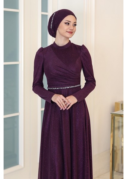 Parıltılı Işıl Tesettür Büyük Beden Abiye fiyatları