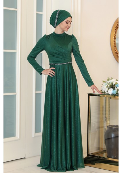 Parıltılı Işıl Tesettür Büyük Beden Abiye fiyatları