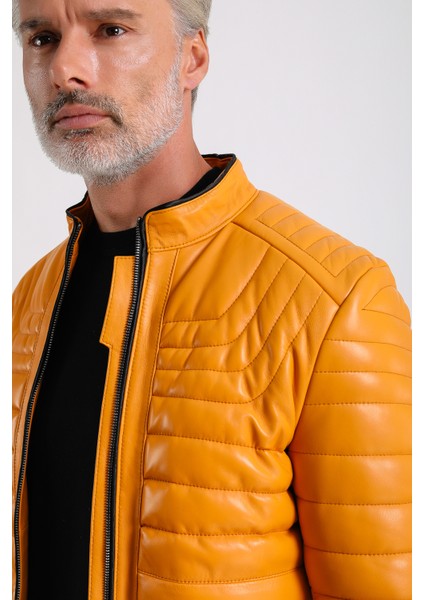 James Erkek Şişme Deri Mont fırsatları