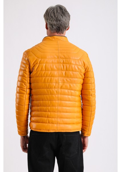 James Erkek Şişme Deri Mont indirimleri