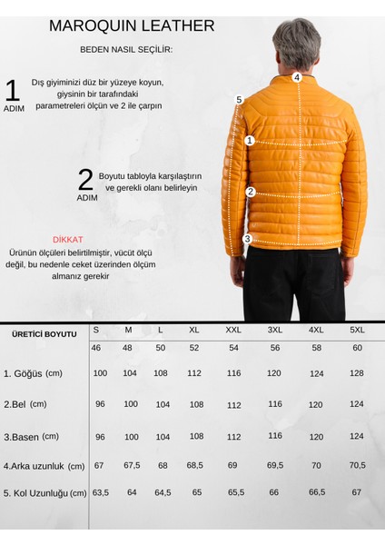 James Erkek Şişme Deri Mont