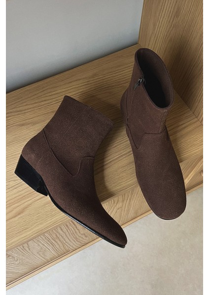 Bot 2512 - Dikiş Detaylı Acı Kahve Süet Kadın Bot fiyatları