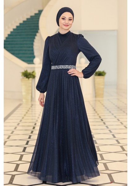 Parıltılı Dila Tesettür Büyük Beden Abiye fiyatları