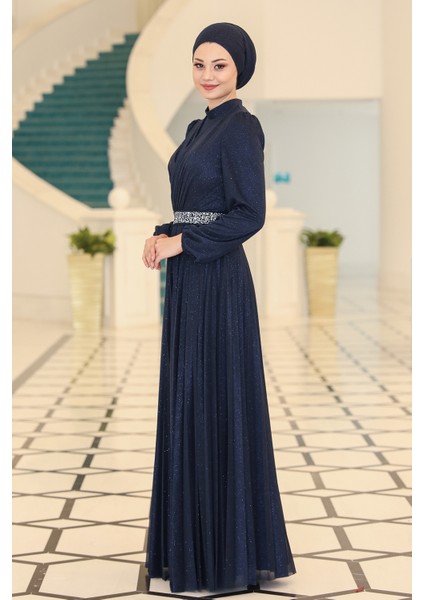 Parıltılı Dila Tesettür Büyük Beden Abiye indirimleri