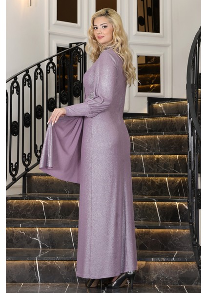 Şık Taş Detaylı Açelya Tesettür Abiye indirimleri