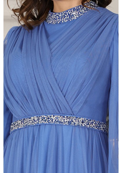 Senna Taş Detaylı Büyük Beden Şık Tesettür Abiye fırsatları