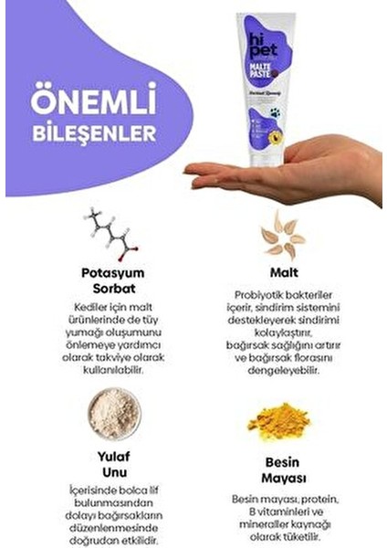 Şeker İlavesiz Kedi Maltı 100 gr Tüy Yumağı Önleyici Macun Yetişkin ve Yavru Kediler İçin modelleri