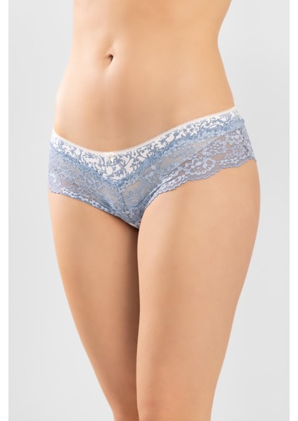 Mavi Beyaz Çiçekli Dantel Detaylı Kadın Hipster Külot 8132 Renkli fiyatları