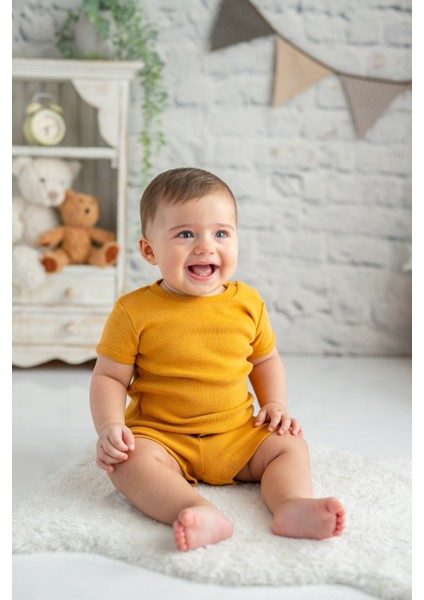 Gots Sertifikalı Organik T-Shirt ve Şort Takım (6AY-4YAŞ) modelleri