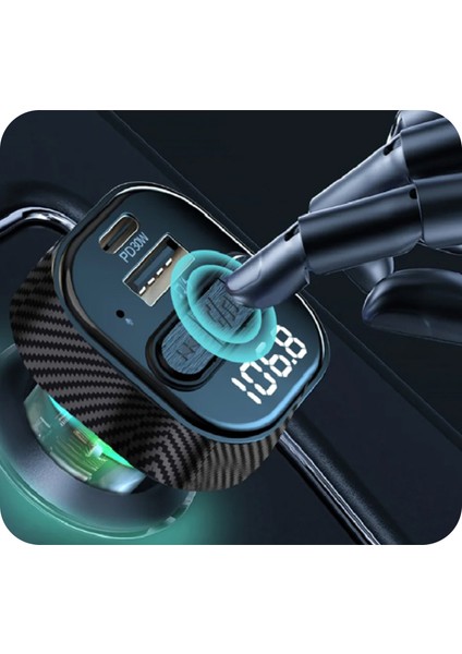 Araçta Bluetooth Fm Transmitter Handsfree Telefon ve Müzik fırsatları