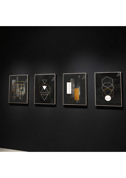 :temperli Cam Dörtlü Set Tablo, Tablo, Dörtlü Tablo, Uv Baskı, Cam Tablo, 4’lü Set, CDT001 modelleri