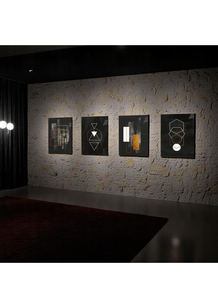 :temperli Cam Dörtlü Set Tablo, Tablo, Dörtlü Tablo, Uv Baskı, Cam Tablo, 4’lü Set, CDT001