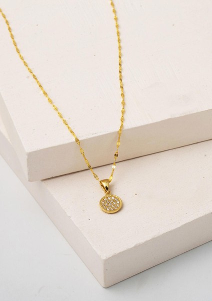 Yuvarlak Sade Kolye 14 Ayar Altın modelleri