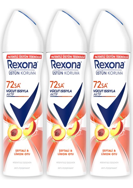 Üstün Koruma Kadın Sprey Deodorant Şeftali ve Limon Otu 150 ml x3 fiyatları