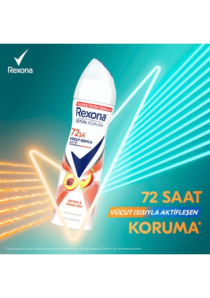 Üstün Koruma Kadın Sprey Deodorant Şeftali ve Limon Otu 150 ml x3 modelleri