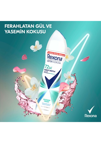 Üstün Koruma Kadın Sprey Deodorant Shower Fresh 150 ml x3 indirimleri