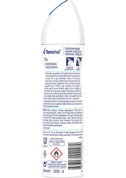 Üstün Koruma Kadın Sprey Deodorant Invisible Fresh 150 ml x3