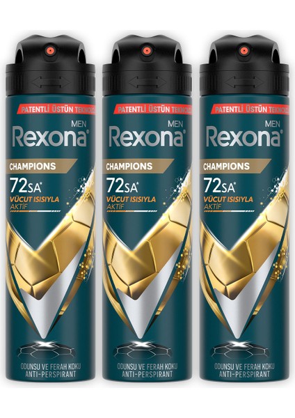 Men Erkek Sprey Deodorant Champions 150 ml x3 fiyatları