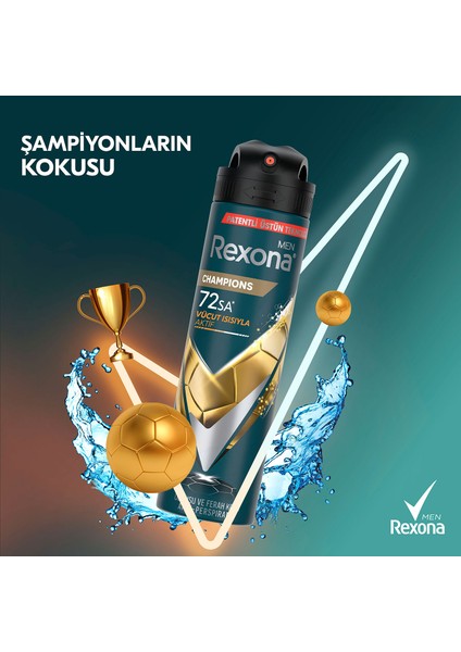 Men Erkek Sprey Deodorant Champions 150 ml x3 indirimleri