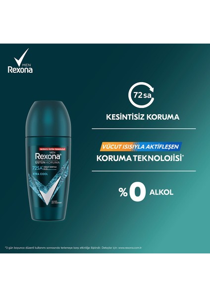 Men Üstün Koruma Erkek Roll On Deodorant Xtra Cool 50 ml x2 indirimleri