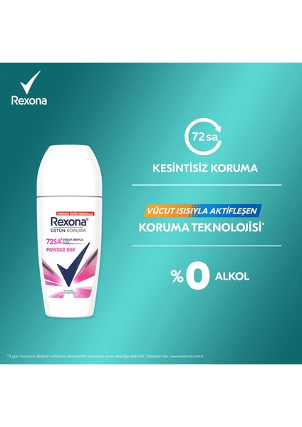 Üstün Koruma Kadın Roll On Deodorant Powder Dry 50 ml x2 indirimleri