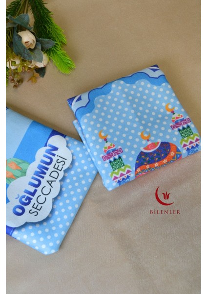 Çantalı Erkek Çocuk Seccadesi-Oğlumun Seccadesi (Mavi) modelleri