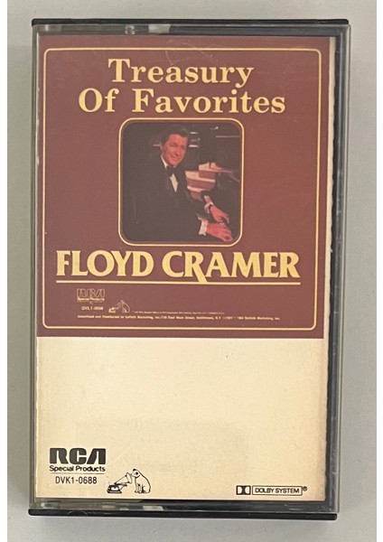 Floyd Cramer Treasury Of Favorites Kaset (Orijnal 1984 Dönem Kağıt Baskı Kaset)