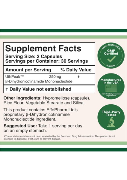 Nmnh (Nmn Supplement Alternative) 250MG 60 Capsul..(Abd MENŞEİ).4177 fiyatları