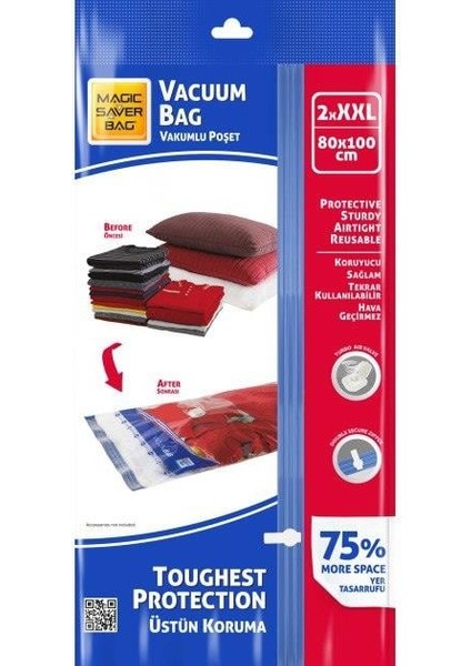 2'li Vakumlu Hurç 80 x 100 cm Xxl