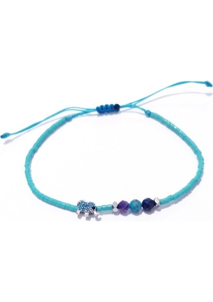 Ametist Apatit Lapis Lazuli ve Hematit Doğaltaşlı Zirkon Taşlı Fil Miyuki Boncuklu Bileklik modelleri