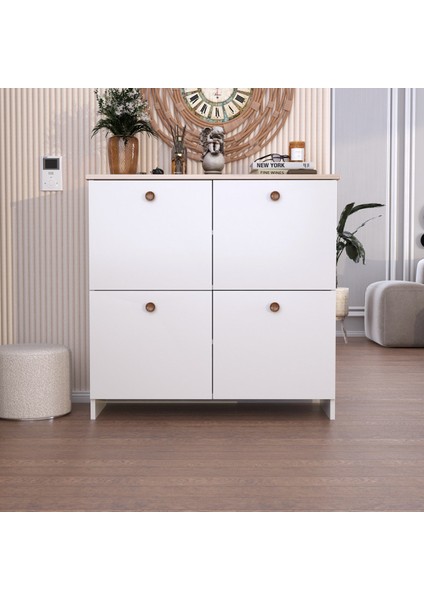 4 Kapaklı Çok Amaçlı Dolap - Küp Ayakkabı Dolabı modelleri