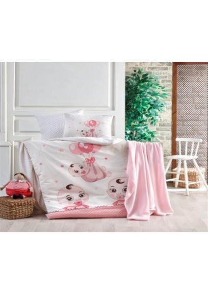 Tek Kişilik Ranforce Bebek Nevresim Takımı Babies Pink