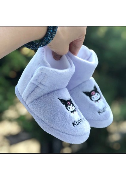 Kız Çocuk Kuromi Panduf Yandan Cırtlı Kaydırmaz Taban Anaokulu Kreş Ev Ayakkabısı indirimleri