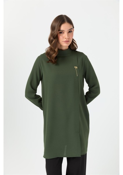 Pili Detaylı Tunik Haki fiyatları