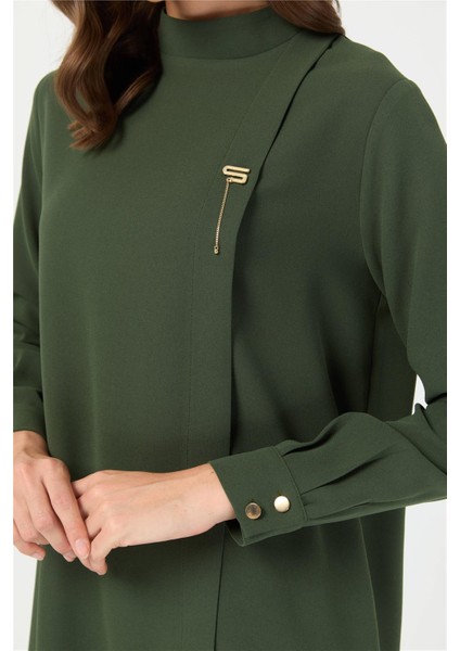 Pili Detaylı Tunik Haki indirimleri