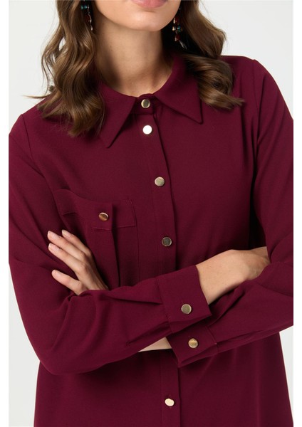Cep Detaylı Tunik Bordo indirimleri